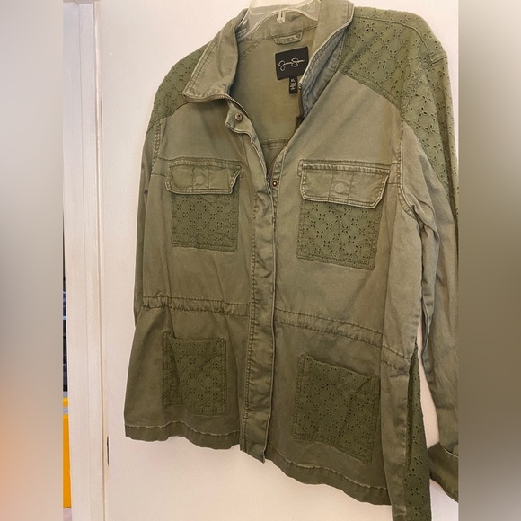Jessica Simpson lightweight Cotton Jacket.  Army Green.  Size XL. - Picture 1 of 10